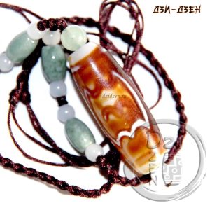 Бусина дзи Гаруда - Мифическая птица в ожерелье