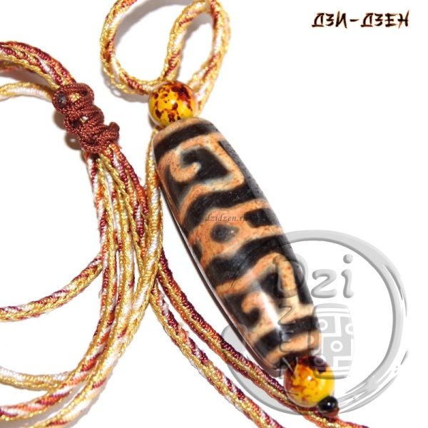 Ожерелье Сила Дхармы - дзи Падмасамбхава и Пиксио-брелок